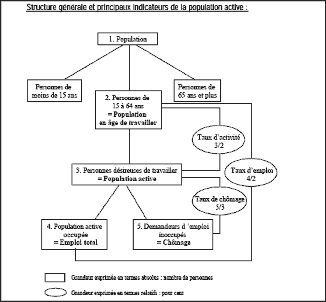 Structure générale et principaux indicateurs de la population active